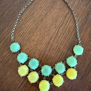 J. Crew Green and Yellow Necklace